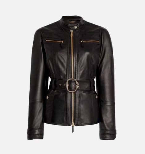 Roberto cavalli black leather - black,
