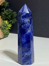 Beautiful Blue Sodalite Quartz Crystal Point Stone Obelisk Healing Stone Tower