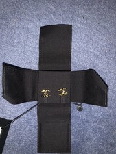 Chanel CC Gold Logo Stud Earrings