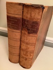 1924 2 Large Leather Vols Webster’s New International Dictionary