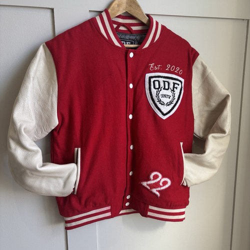Odf varsity jacket red - odf,