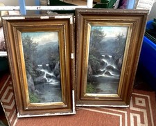 Pair of Antique original signed watercolours J Fairfax. 99p Start!