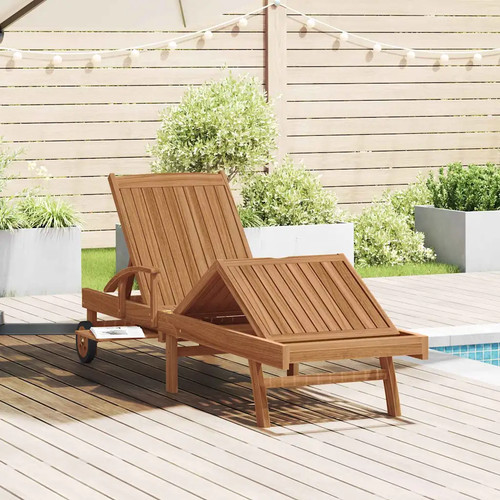 Sun lounger solid teak - sun,