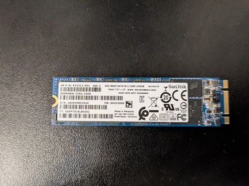 Sandisk 256gb sata ssd - m.2,