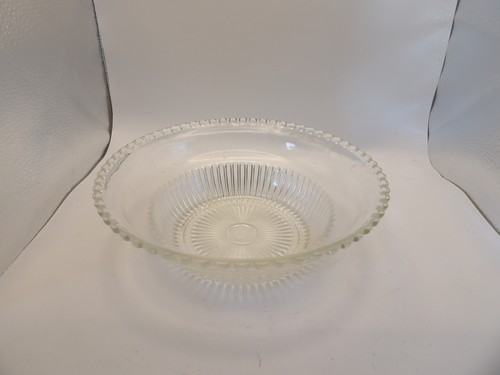 Clear depression glass ribbed