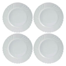 Dinner Plate Bormioli Rocco Ebro 25.5cm Tempered Opal Glass White Table Set of 4