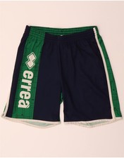 ERREA Mens Graphic Sport Shorts Small  Navy Blue Colourblock DB04
