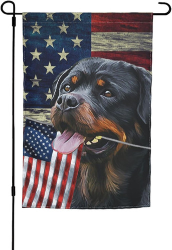 Patriotic rottweiler black - patriotic,