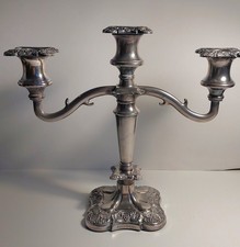 ANTIQUE VICTORIAN SILVER PLATED CANDELABRA