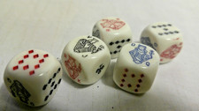 Vintage White Poker Dice in