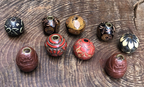 Ojime beads antique - ojime,