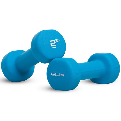 2kg neoprene dumbbells - 2kg, hand