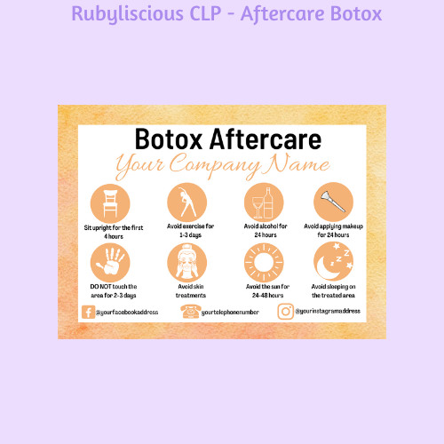 Personalised botox aftercare - botox,