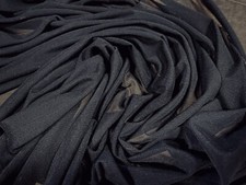 Power Mesh Net Stretch Spandex Fabric, Per Metre - Plain - Black