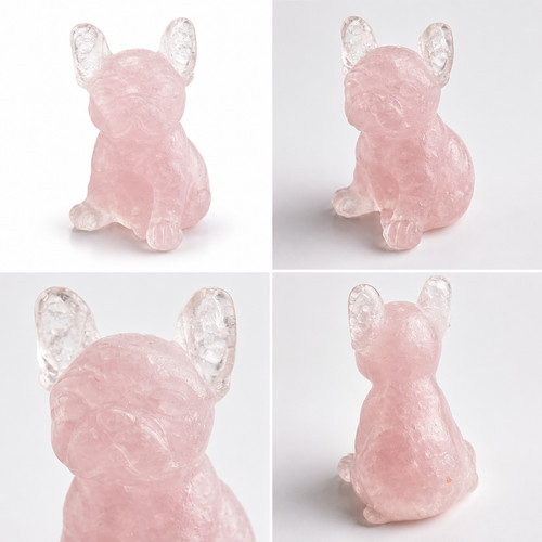 Pink french bulldog figurine - pink,