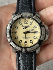 Rare Yellow Dial reebok Diver Quartz watch VX42  100 Meters Day Men's 785