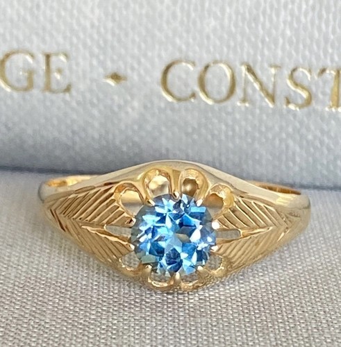 9ct gold aquamarine - 9ct,