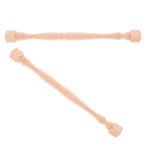 2pcs natural wood balusters - natural,