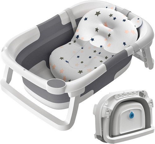 Foldable baby bath tub with - foldable,