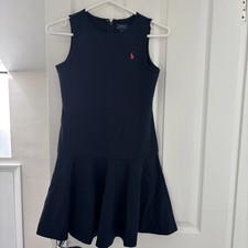 Ralph Lauren Polo Dress,  Navy Blue, Size L (12-14 Years) with Logo