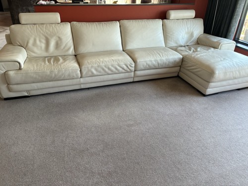 Natuzzi cream leather large - natuzzi,