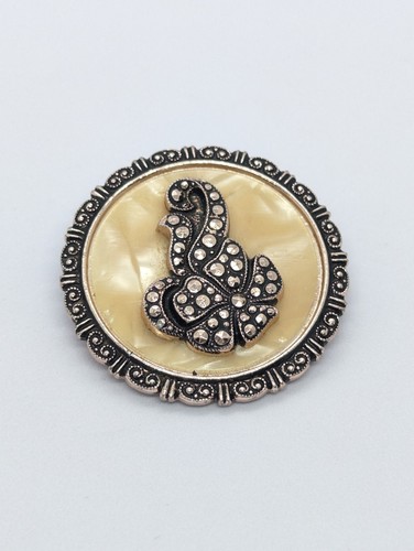 Vintage scarf clasps floral - vintage,