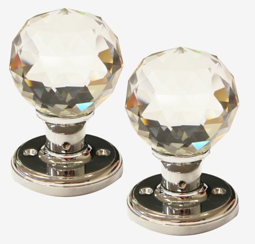 Clear crystal faceted cut - crystal,