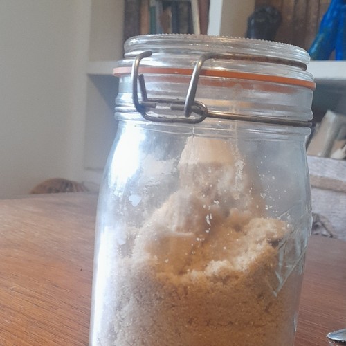 Clear round glass - round, jar