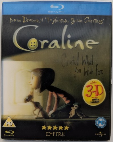Coraline blu ray 3d - -,