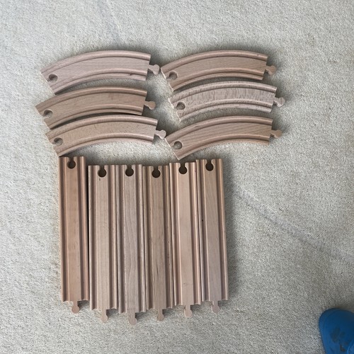 Wooden train tracks set - train,