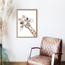 Funny Giraffe poster wall art