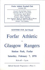 Forfar v Rangers Feb 1970   **MINT**