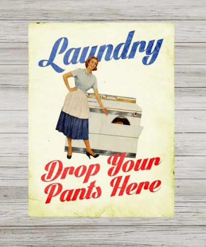 Metal signs laundry vintage - metal,
