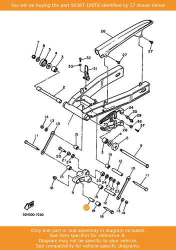 Yamaha collar 90387 100t8 oem - yamaha,