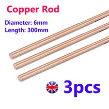 3pcs Copper Round Bar Rod