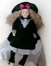Alberon Large 28" Vintage Porcelain Doll Boxed With Certificate Of Authenticity