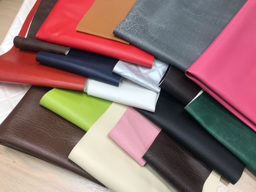 Faux leather remnants mixed - faux,