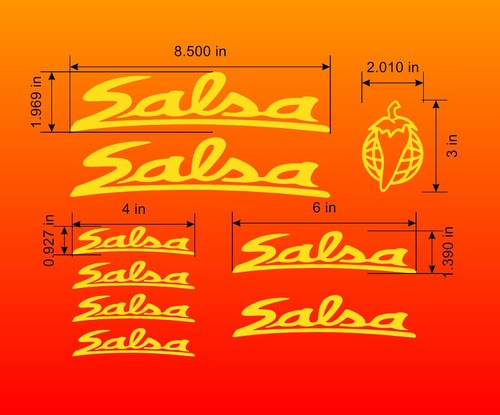 Custom salsa decals stickers - salsa,