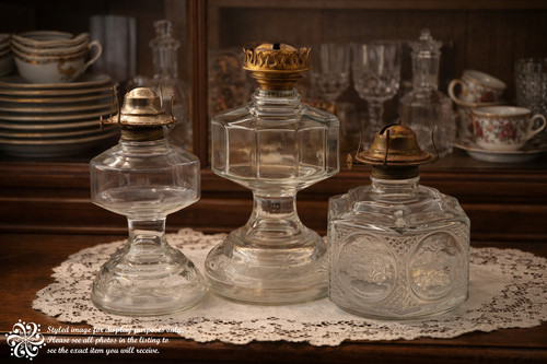 Lot vintage clear - lot, oil