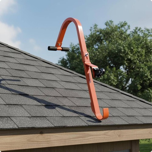 Curved ladder hook - hook, roof