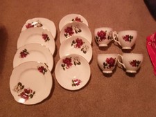 duchess bone china 12 piece tea set. 4 cups, 4 saucers, 4 side plates