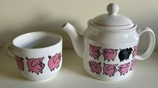 SADLER CUTE PIG TEAPOT AND