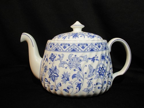 Minton shalimar teapot blue - minton,