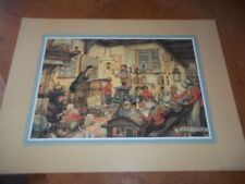 ANTON PIECK Print Vintage School Classroom  VGC  Colour 12" X 9" unframed