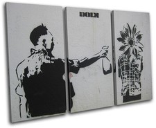 Graffiti Pop Dolk Banksy Street TREBLE CANVAS WALL ART Picture Print VA
