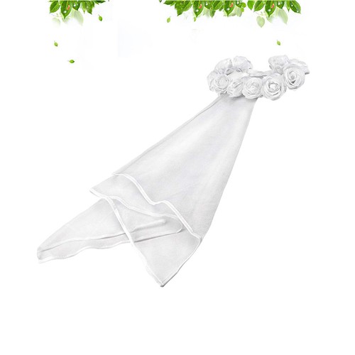 Bride rose decor veil - bride,