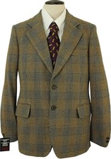 VINTAGE DUNN & CO MENS 40"/104CM GREEN/BROWN MIX TWEED JACKET