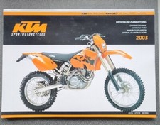 GOOD USED CONDITION GENUINE KTM 400/525 SX EXC MXC OWNERS MANUAL 2003 - 321050