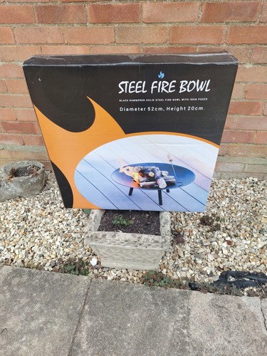 Steel fire bowl - bowl, black