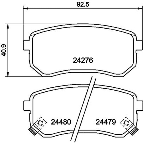 Don rear brake pad - rear, fits